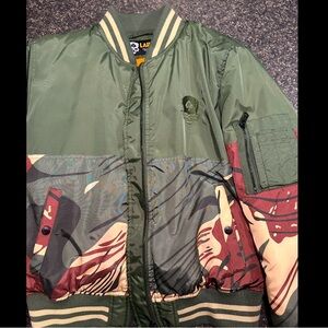 Zero Foxtrout Gear Retro Bomber Jacket Brush Stroke Camo / Green